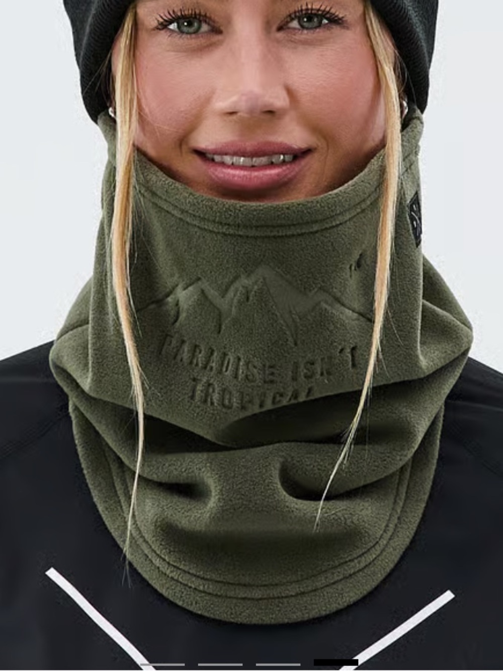 Dope snow cozy tube Facemask Olive Green